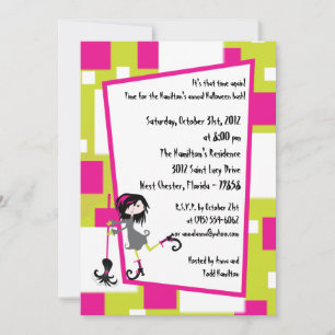 5x7 Witchy Ways Halloween Party Invitation