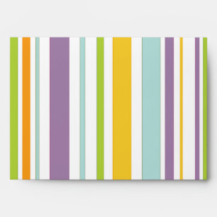 5x7 Woodland Stripe Outside Green Inside Envelope