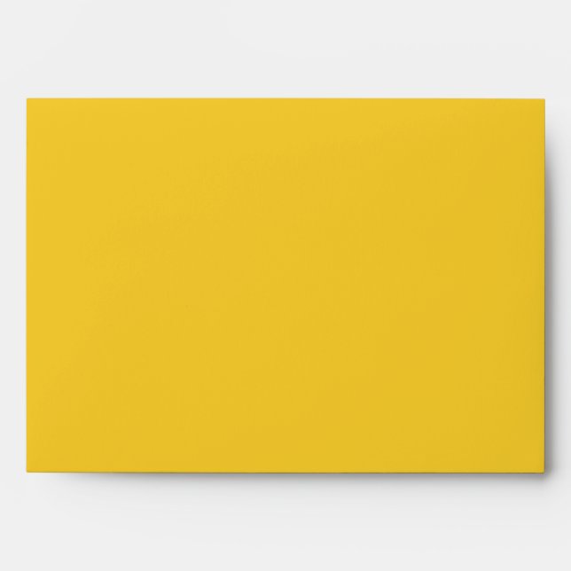 5x7 Woodland Yellow Outside Blue Inside Envelope (Front)