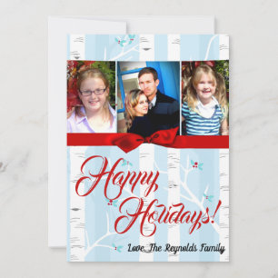 5x7 XMAS Carte photo d'hiver pour oiseaux de Noël