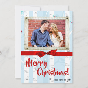 5x7 XMAS Carte photo d'hiver pour oiseaux de Noël