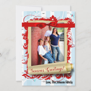 5x7 XMAS Carte photo d'hiver pour oiseaux de Noël