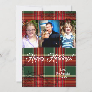 5x7 XMAS Carte photo en tissu rouge de Noël