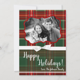 5x7 XMAS Carte photo en tissu rouge plaqué Noël