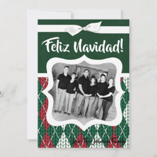 5x7 XMAS Carte photo vert doux Noël moche
