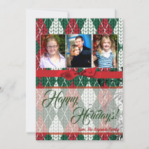 5x7 XMAS Carte photo vert doux Noël moche