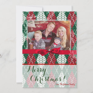 5x7 XMAS Carte photo vert doux Noël moche