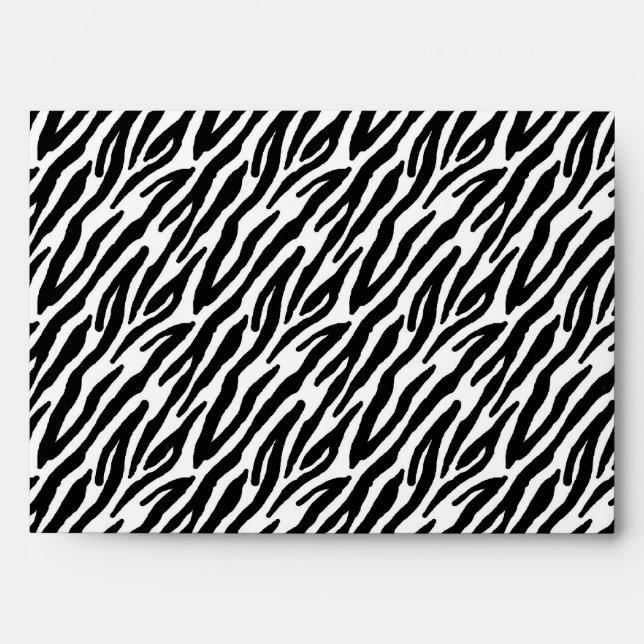 5x7 Zebra Print Outside Hot Pink Inside Envelope (Front)