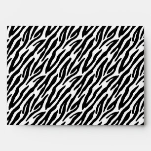 5x7 Zebra Print Outside White Inside Envelope