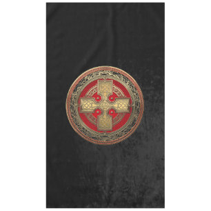 [600] Ancient Celtic Sacred Gold Knot Cross Tablecloth