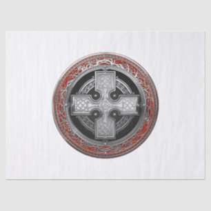 [600] Ancient Celtic Sacred Silver Knot Cross Tissue Paper