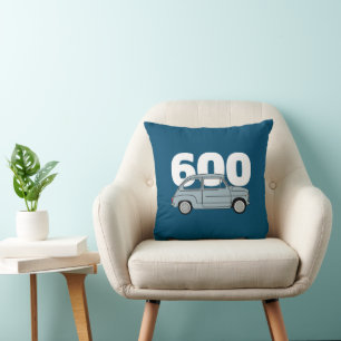 600 azul throw pillow