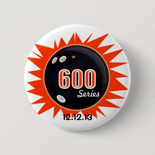 600 Bowling Series 2 Inch Round Button (Front)