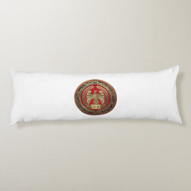 [600] Gold Roman Imperial Eagle Body Pillow (Back)
