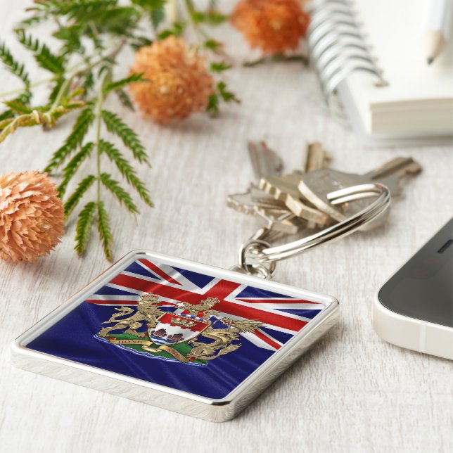 [600] Hong Kong - 1959-1997 Coat of Arms Keychain (Side)