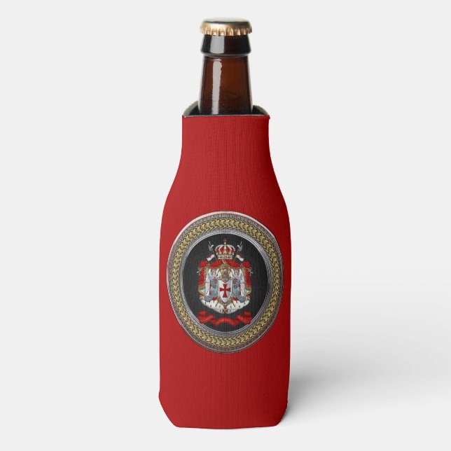 [600] Knights Templar Coat of Arms Bottle Cooler (Bottle Front)
