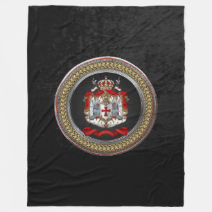 [600] Knights Templar Coat of Arms Fleece Blanket
