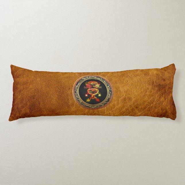 [600] Red and Yellow Dragons Body Pillow (Front)