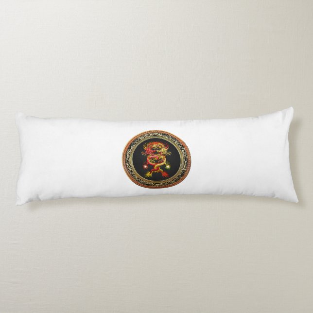 [600] Red and Yellow Dragons Body Pillow (Back)