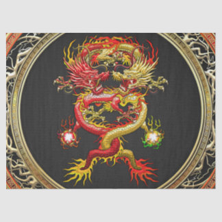 [600] Red and Yellow Dragons Tissue Paper