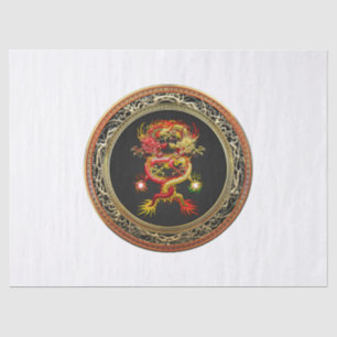 [600] Red and Yellow Dragons Tissue Paper