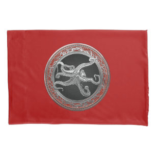 [600] Sacred Silver Octopus in Defensive Posture Pillowcase