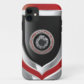 [600] Serpent God Quetzalcoatl [Silver] iPhone 11 Case