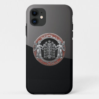 [600] Two Silver Ninurtas with Tree of Life iPhone 11 Case