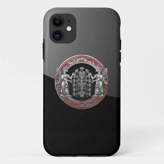 [600] Two Silver Ninurtas with Tree of Life Case-Mate iPhone Case (Back)