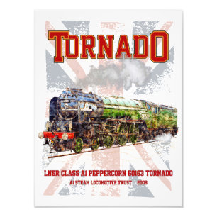 60163 Tornado Vintage Steam Train Locomotive  Photo Print