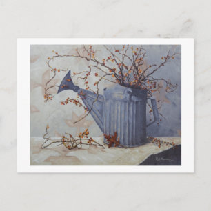 6033 Bittersweet in Watering Can on Quilt Postcard