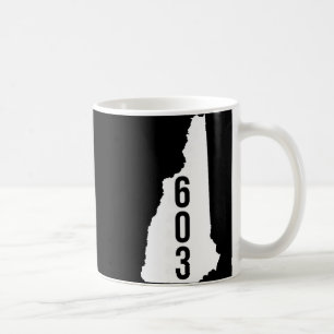 603 Nh New Hampshire Area Code State Map Tee  Coffee Mug