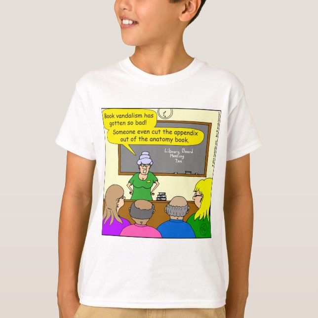 609 anatomy book appendix cartoon T-Shirt (Front)