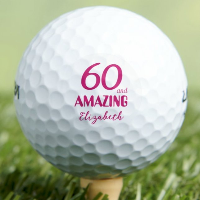 60 and Amazing Daughter Gift – 60th Birthday Golf Balls (Creator Uploaded)