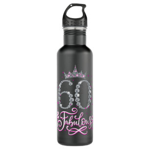 60 and Fabulous 60 Year Old Gifts 60th Birthday Gi 710 Ml Water Bottle