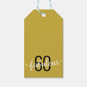 60 and Fabulous 60th Birthday Gift Gift Tags