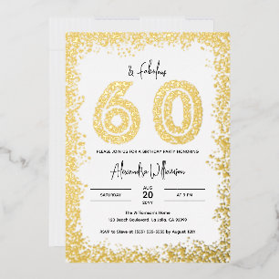 60 and Fabulous 60th Birthday Party Real Gold