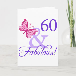 60 And Fabulous Birthday Card