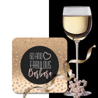 60 and Fabulous Birthday Sparkle Gold Black Blush 