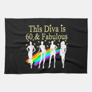 60 AND FABULOUS DAZZLING DIVA DESIGN KITCHEN TOWEL