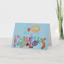 60 and Fabulous Happy 60th Birthday Card