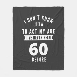 60 and Fabulous / Happy 60th Birthday Fleece Blanket