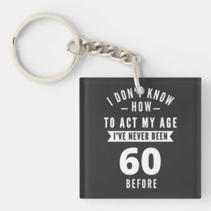 60 and Fabulous / Happy 60th Birthday Keychain