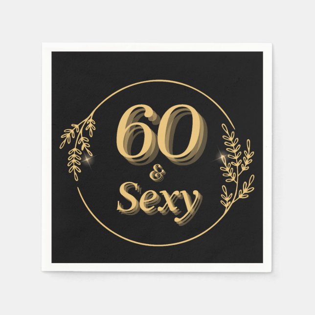 60 and fabulous  napkin (Front)