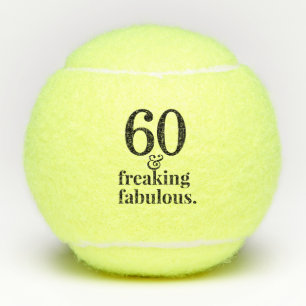 60 and Fabulous Personalized Birthday Tennis Balls