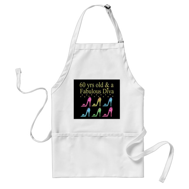 60 AND FABULOUS SHOE QUEEN STANDARD APRON (Front)