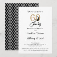 60 and Sassy | 60th Birthday Party Invitation