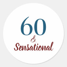 60 and Sensational Birthday in Dusty Blue and Rose