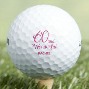 60 and Wonderful Gift for Stepmom – Elegant Golf Balls