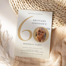 60 Anniversary Photo Elegant 60th Birthday